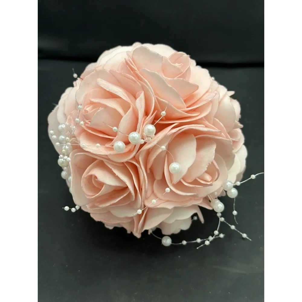 Round Silk Soft Foam Kissing‎ Flower Rose Ball for Hanging Wedding Decoration